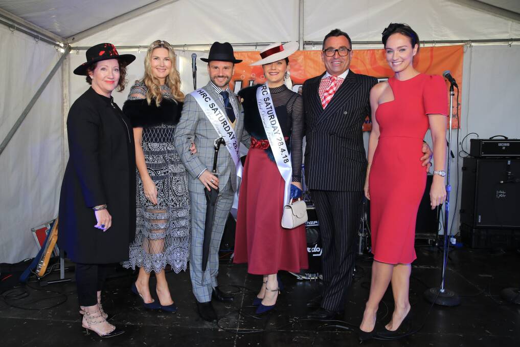 Fashion: Last years winners and judges of Fashions on the Field at Stand Alone Saturday 2018. Picture: Geoff Jones