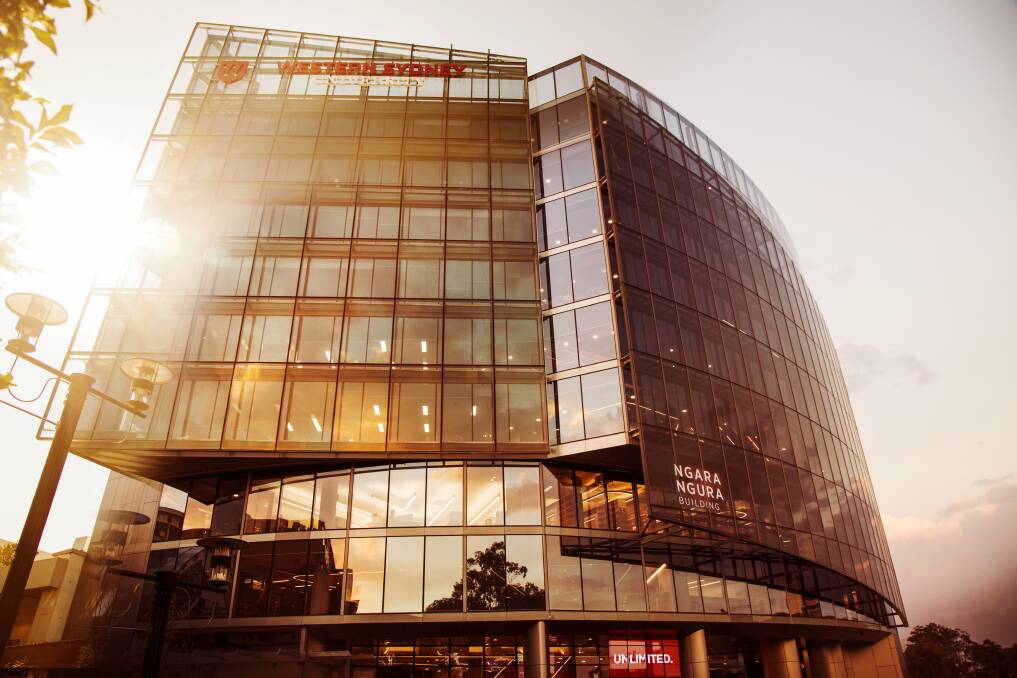 Western Sydney University's Ngara Ngura Building at its Liverpool Campus. Picture: Sally Tsoutas.