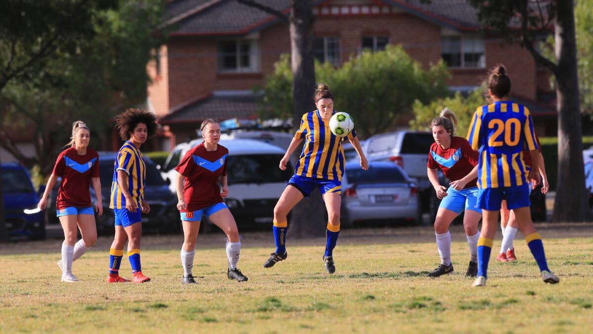 Locals excited: The 2019 All Age Women Division 1 Grand Final between Lowlands Wanderers SC and Richmond Ex-Serv SC at Jamieson Park, Penrith. Picture: Geoff Jones.
