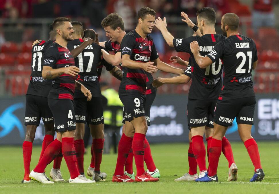 Wanderers: Members of the Western Sydney Wanderers will be at Colo FC for an open training night on Thursday, March 21. Picture: Craig Golding.