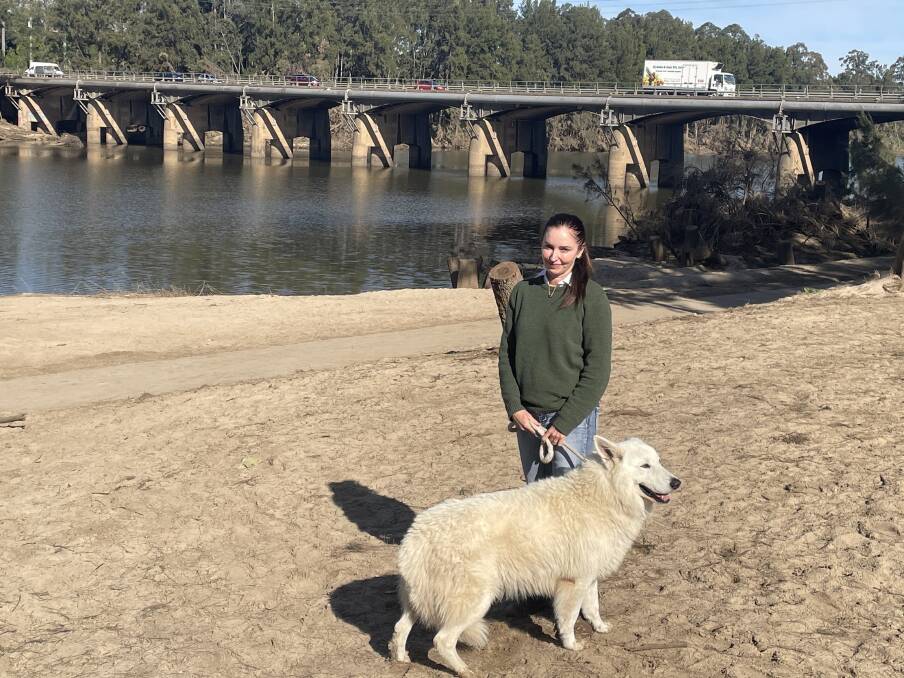 Concerned: Richmond Lowlands resident, Samantha Magnusson, raised her concerns over the proposed third river crossing plans at yesterday's announcement in North Richmond. Picture: Finn Coleman.
