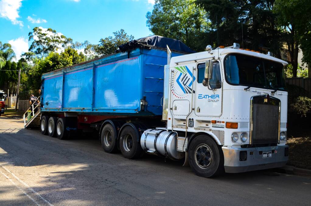 Donated: The Eather Group truck that was donated to help remove damaged items. Picture: Supplied.