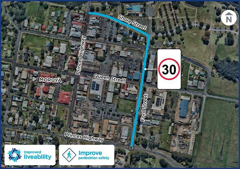 Shore Street and Ford Street will have a new speed limit of 30km/h, as of November 1. Image: Transport for NSW. 