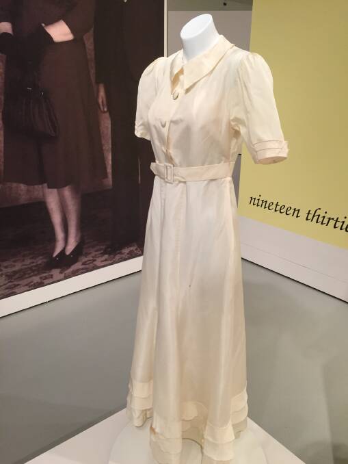 A WWII era wedding dress from a Philadelphian department store.