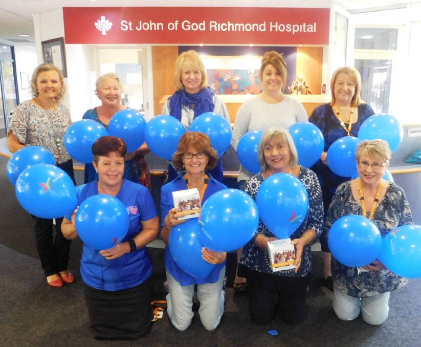 St John of God Hospital at North Richmond's Beyond Blue bash raised $212. Pictured are from top left: Tania Hoinville, Lindy Allen, Yvonne Starkey, Sharyn Mooney, Vickie Marsh. Bottom left: Louise Hayes, Jane Salar, Jane Uff and Pamela Lawrence.