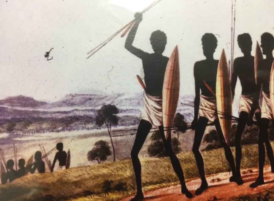 Next to nothing is known of how Aboriginal people fared during the Great Flood as there is no record. Picture by Joseph Lycett, 1820 of Aboriginal people at Pitt Town. Courtesy John Miller