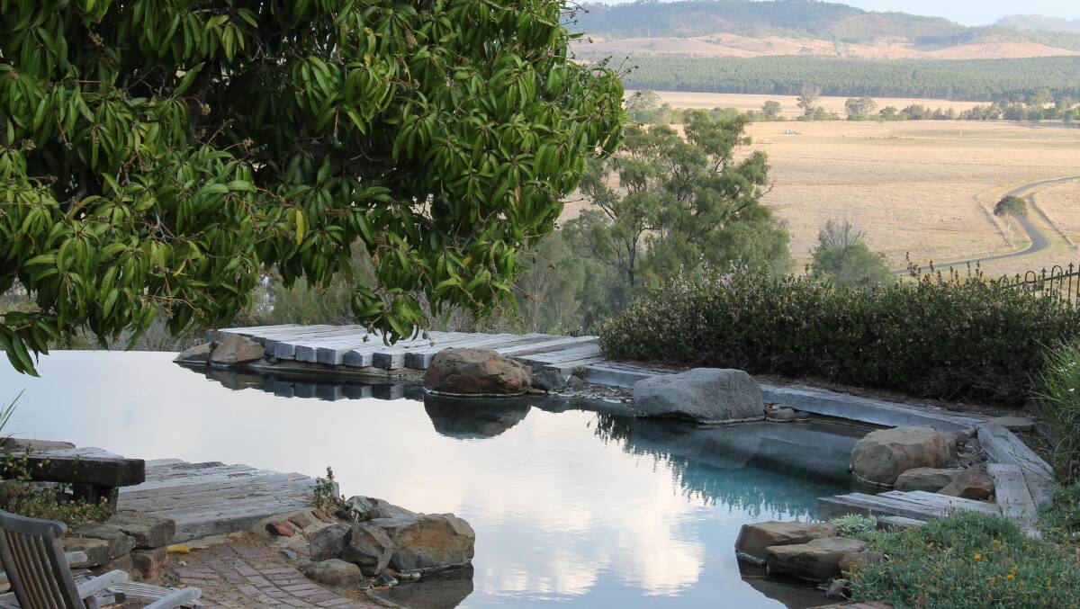 The pool at Spicers Hidden Vale also has a magnificent view of the surrounding countryside. 
