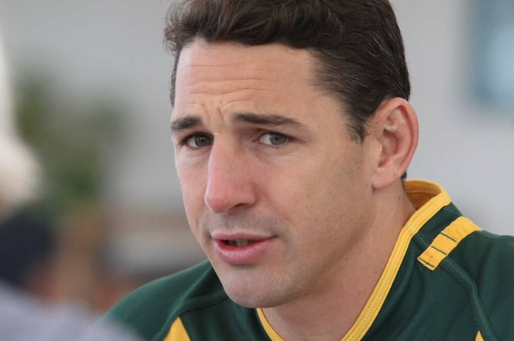 Billy Slater was one of seven Melbourne Storm players named in the Kangaroos squad. Picture: Peter Rae