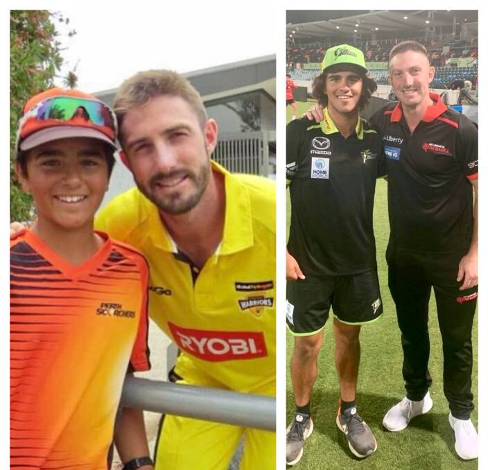 Ollie Davies meeting Shaun Marsh as a yougster and playing against him last year.