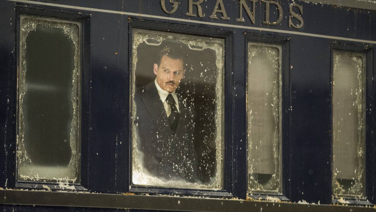 Murder most foul: Johnny Depp is just one of the many actors aboard the train in Kenneth Branagh's Murder on the Orient Express remake. The film is rated M and in cinemas now.