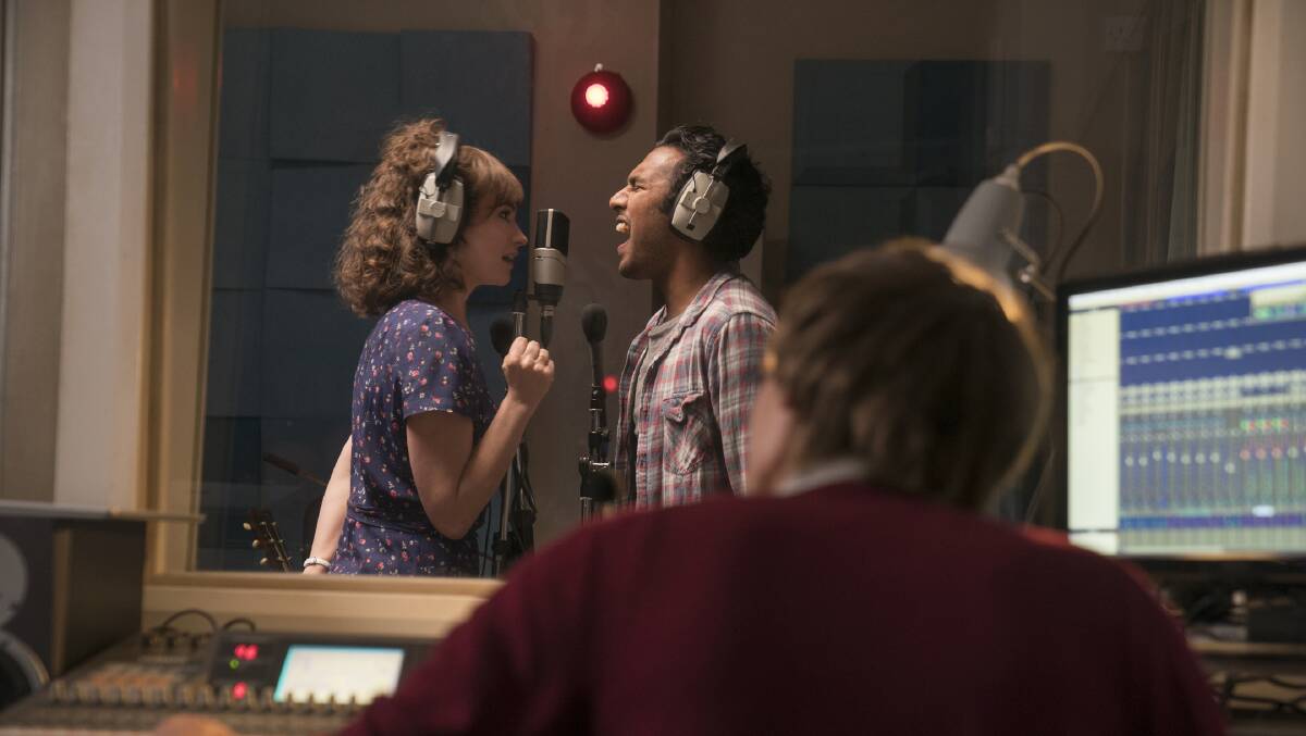 All you need is love: Lily James and Himesh Patel belt out some Beatles classics as Ellie and Jack in the new film from writer Richard Curtis, Yesterday, rated M, in cinemas now.