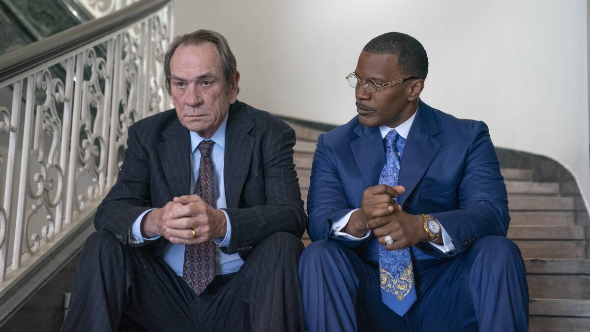 Tommy Lee Jones and Jamie Foxx star in The Burial. Picture by Prime Video