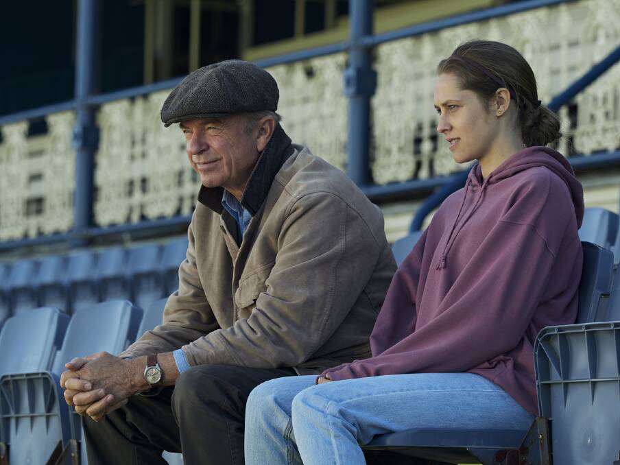 Real-life icon: Teresa Palmer stars as inspiring Melbourne Cup-winning jockey Michelle Payne alongside Sam Neill as her father Paddy in Ride Like a Girl, rated PG, in cinemas now.