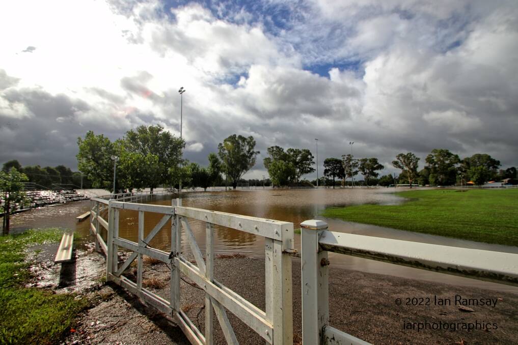 Camden's Onslow Oval took a battering in the flood disaster. Picture: Ian Ramsay