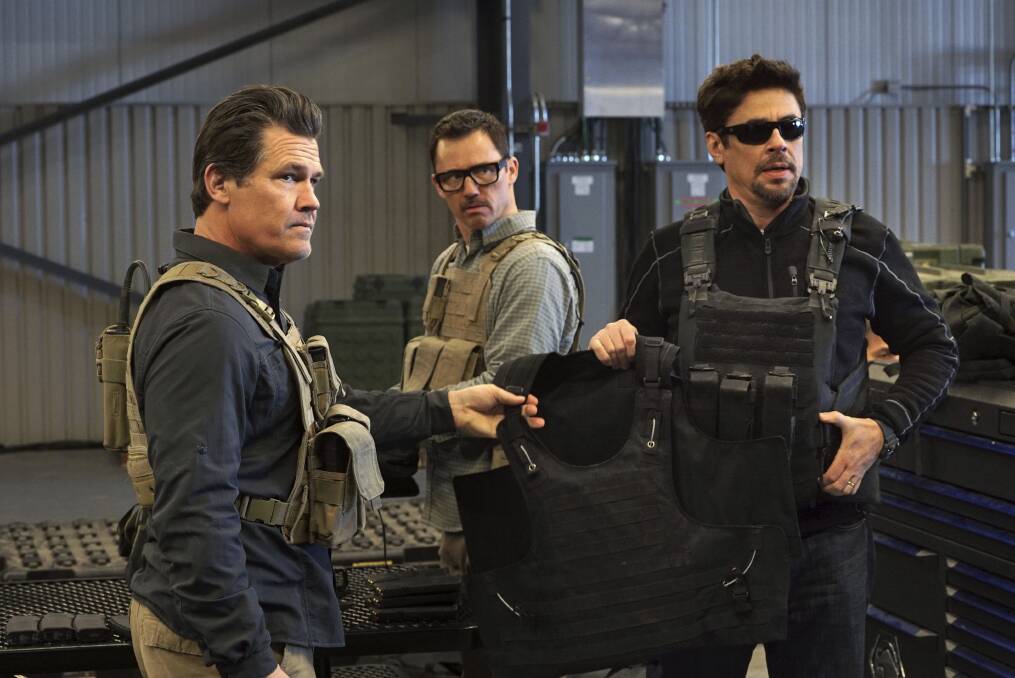 No rules: Josh Brolin, Jeffrey Donovan and Benicio Del Toro all return for the Sicario sequel Sicario: Day of the Soldado, rated MA15+ and in cinemas now.