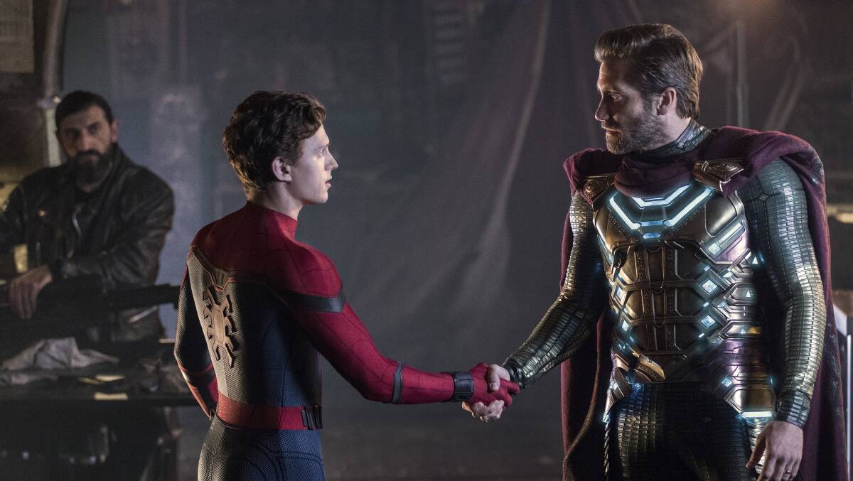 Far from home: Tom Holland and Jake Gyllenhaal play Peter 'Spider-Man' Parker and Quentin 'Mysterio' Beck in Spider-Man: Far From Home, rated M, in cinemas now.