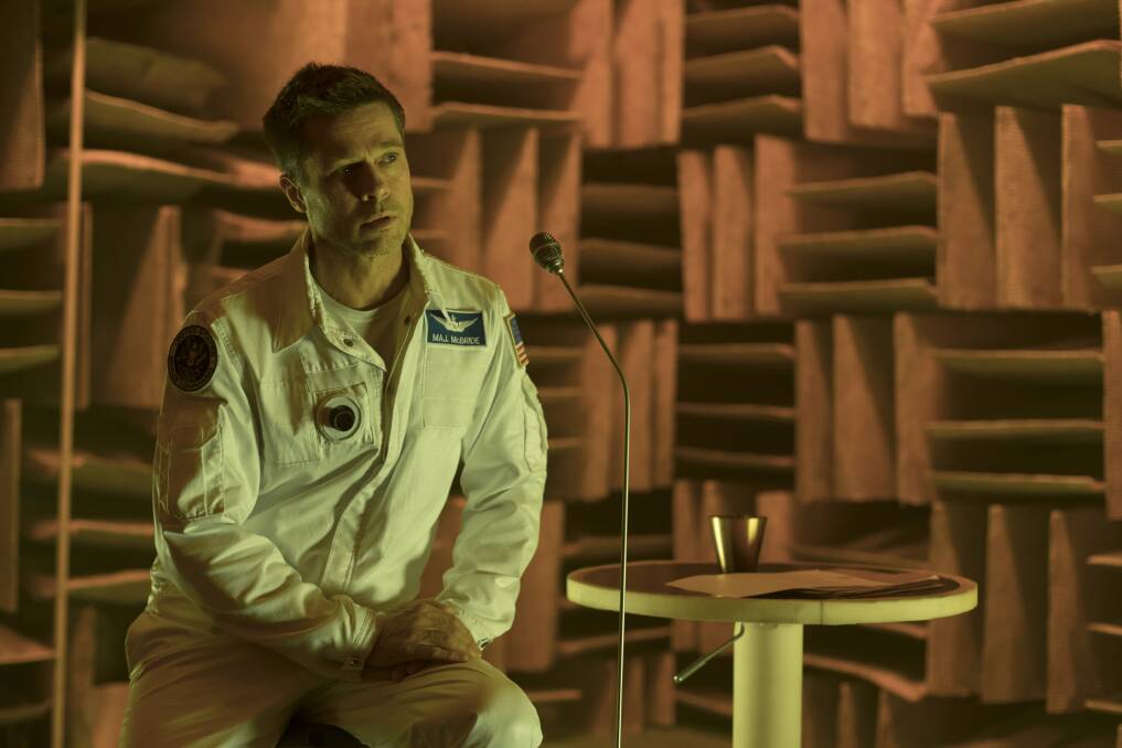 Leading man: Brad Pitt stars as conflicted astronaut Roy McBride in the new space drama Ad Astra, rated M, in cinemas now.