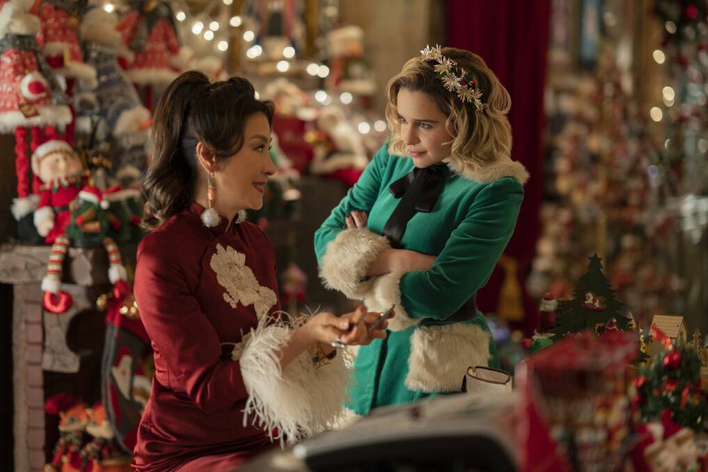 The most wonderful time of the year: Michelle Yeoh's Santa and Emilia Clarke's Kate experience Christmas all year round in their holiday-themed shop in Paul Feig's latest film Last Christmas, rated PG, in cinemas now.