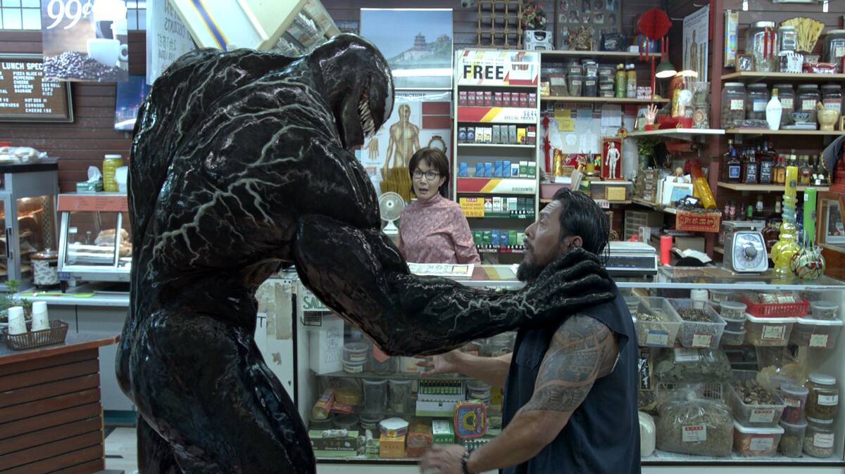 He is venom: Tom Hardy plays Eddie Brock, host to titular anti-hero Venom in the new Marvel film, rated M, in cinemas now.