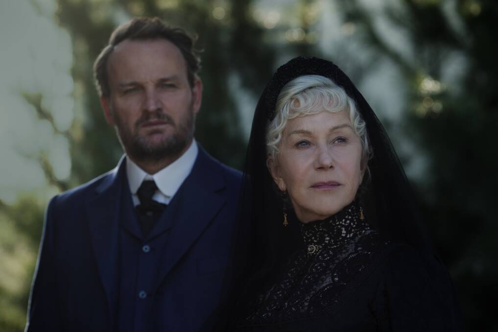 Bitter disappointment: Jason Clarke and Helen Mirren are Dr Eric Price and Sarah Winchester in the new horror film Winchester, rated M, in cinemas now.