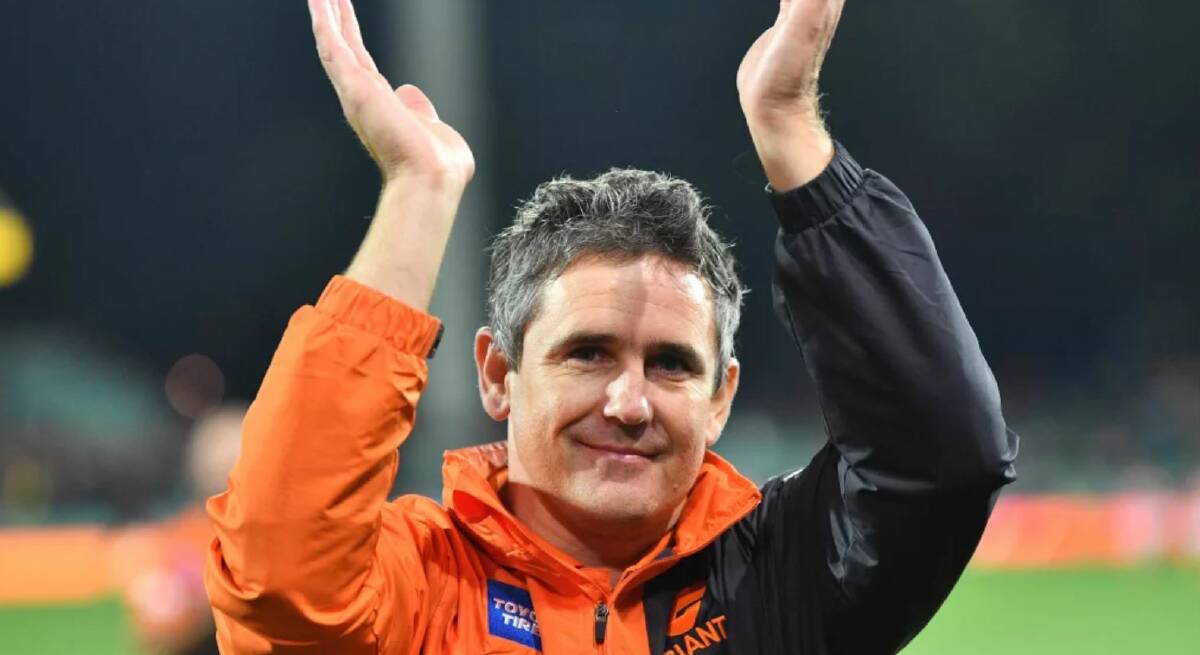 All smiles: Coach Leon Cameron after the Giant's triumph at Adelaide Oval. Photo: AAP
