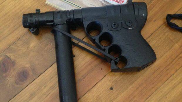 A homemade "slam gun" made by Michael Holt and seized by police. Photo: NSW Police