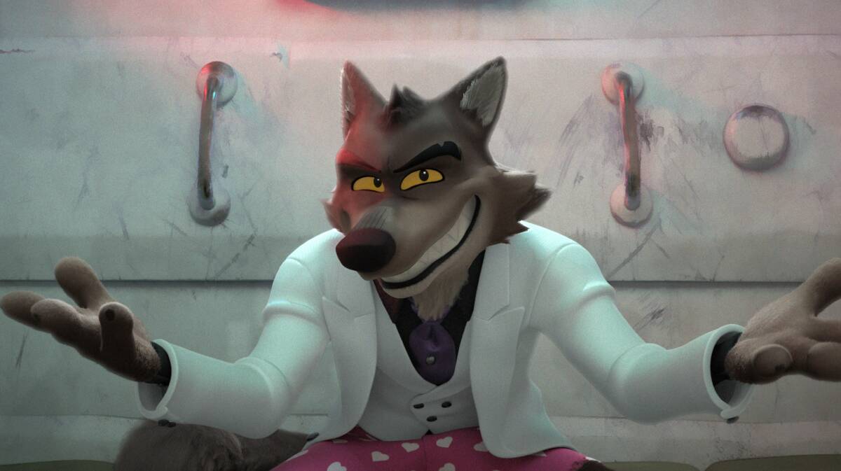 Wolf (Sam Rockwell) in The Bad Guys. Picture: DreamWorks Animation 