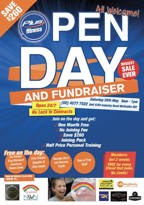 Plus Fitness open day in support of Fly High Billie charity