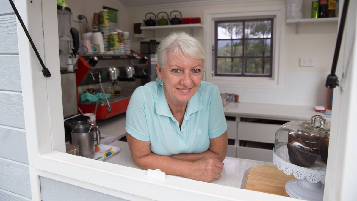COFFEE HIT: Drop by and get your morning caffeine fix from Elizabeth Grady at the newly-opened The Little Coffee Shed on Grose Vale Road. Picture: Geoff Jones