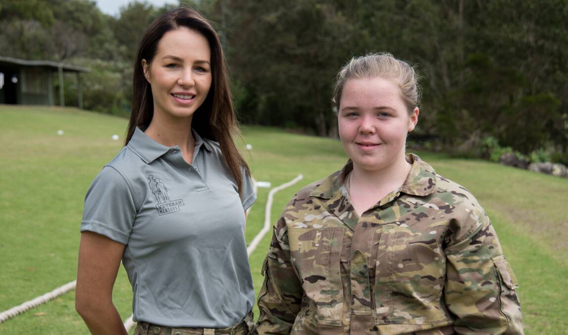 MENTORING: Veteran Mentor Keiarna Kerr with 14-year-old Chelsea McLellan from Glossodia. Picture: Supplied