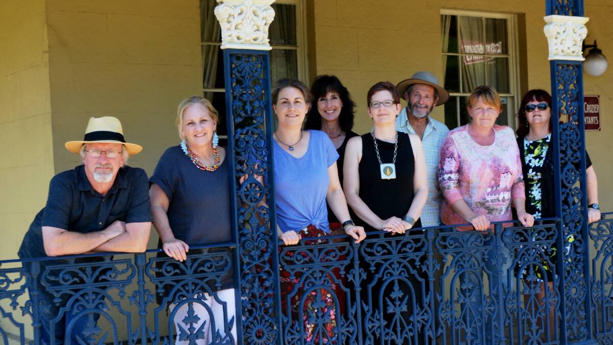 Councillor Peter Reynolds, Hawkesbury Mayor Councillor Mary Lyons-Buckett, Councillor Danielle Wheeler, Helen Mackay, Abigail Ball, Graham Edds, Venecia Wilson and Michelle Nichols at historic Thompson Square. Picture: Supplied
