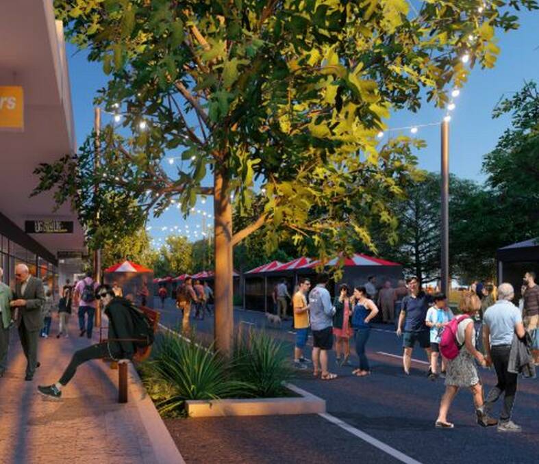 New-look Richmond: Windsor Street, Richmond in 'Event Mode' - one of the three key projects proposed by Hawkesbury City Council under the Western Sydney City Deal. Picture: Hawkesbury City Council