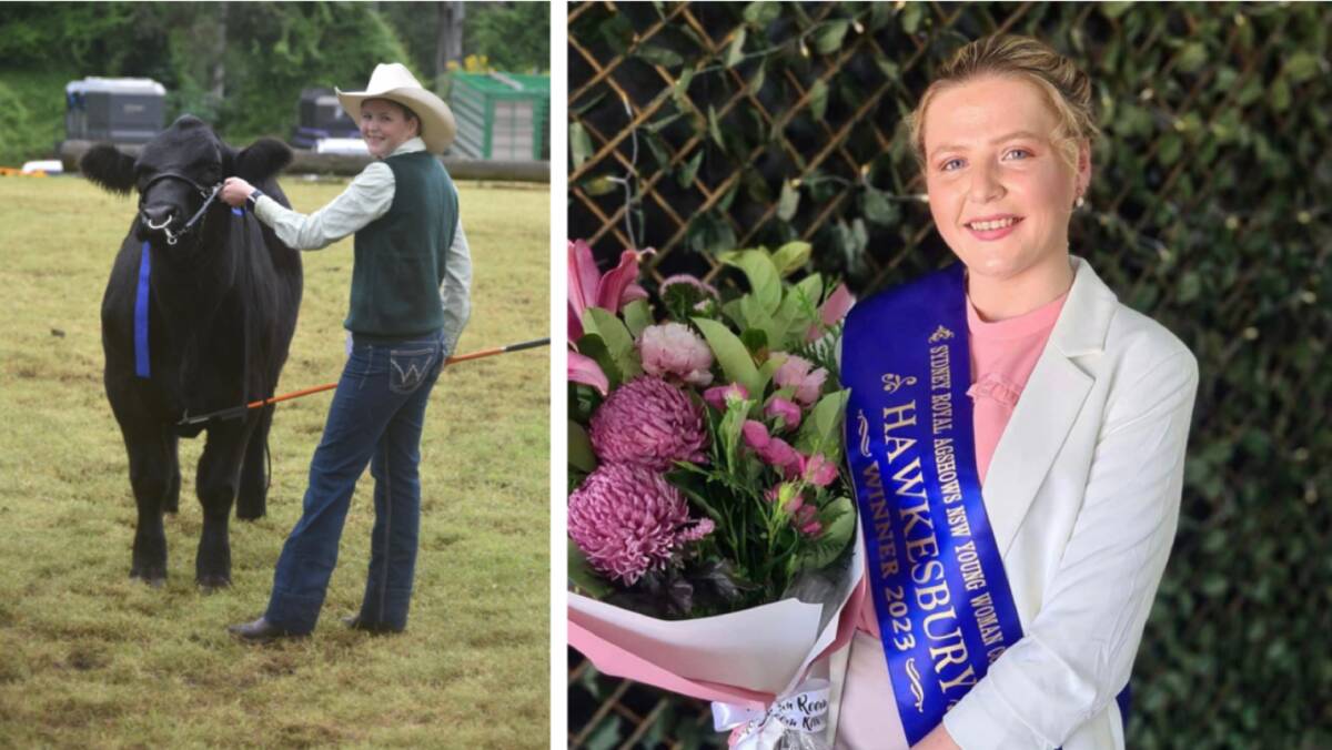 Brooke Chandler, a cattle breeder and child educator, has been named 2023 Hawkesbury Young Woman of the Year. Picture supplied/Picture by Hawkesbury Showgirl/Facebook