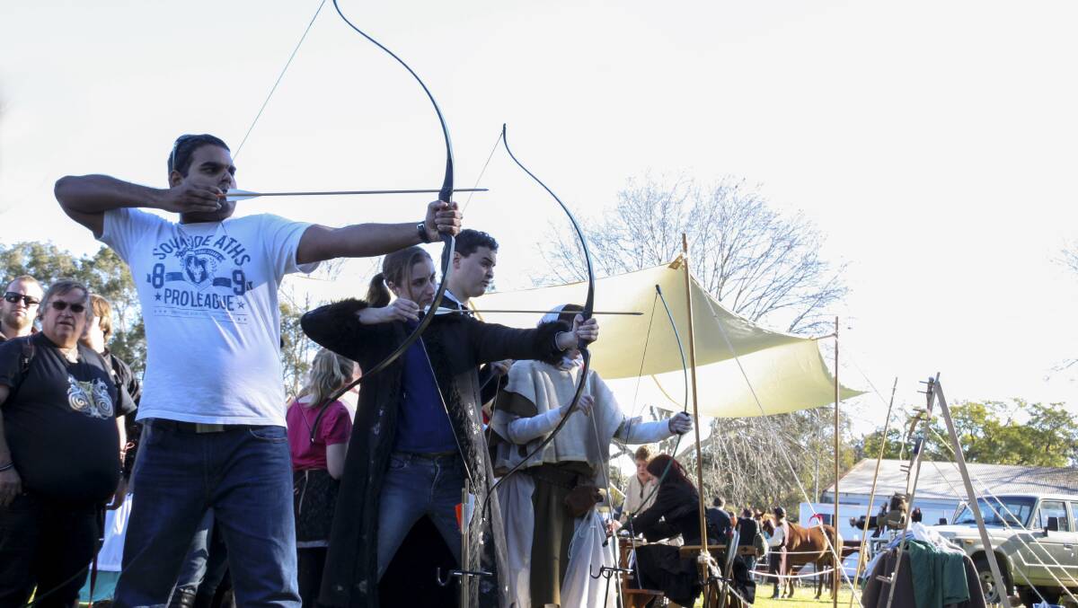 Punters can have a go of traditional-style archery at Winterfest. Picture: Supplied