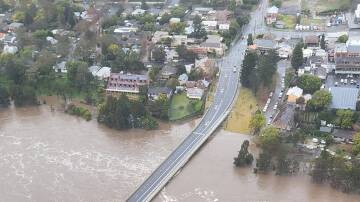 Flooding at Windsor on Sunday. Picture: PolAir - NSW Police Force Aviation Command/Facebook