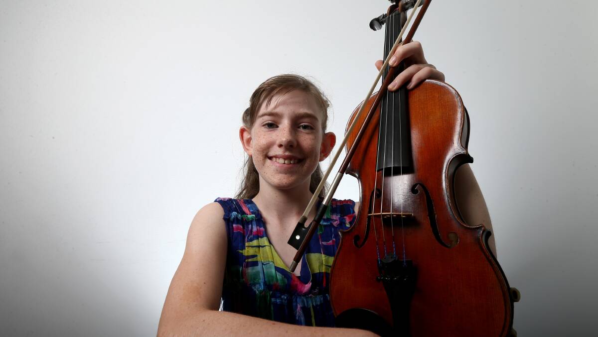 TALENTED: Kurrajong's Arabella Logan (12) has been appointed as a violinist in the Western Sydney Youth Orchestra. Picture: Geoff Jones