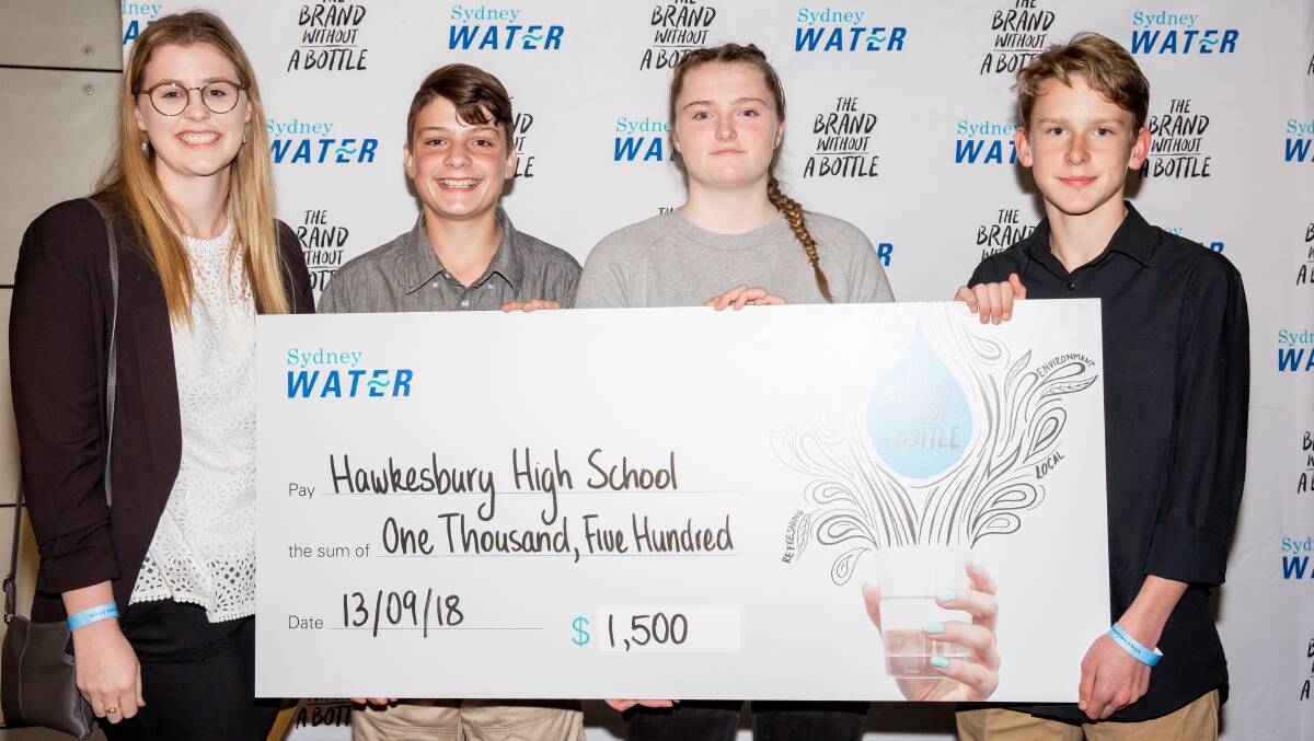 THIRD PLACE: Hawkesbury High will be able to use their prize money for water-related projects and learning resources. Picture: Supplied
