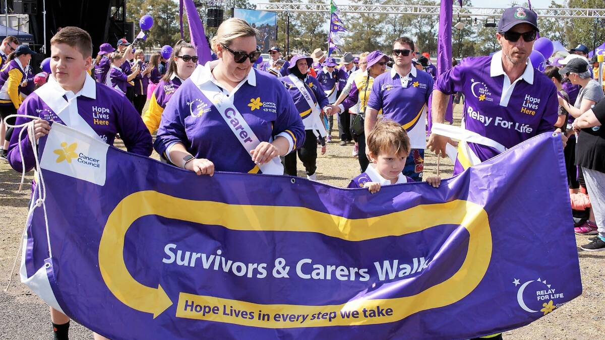 HOPE: Cailan, Alison, Levi and Josh Douglass leading off the survivors and carers morning tea. Picture: Supplied