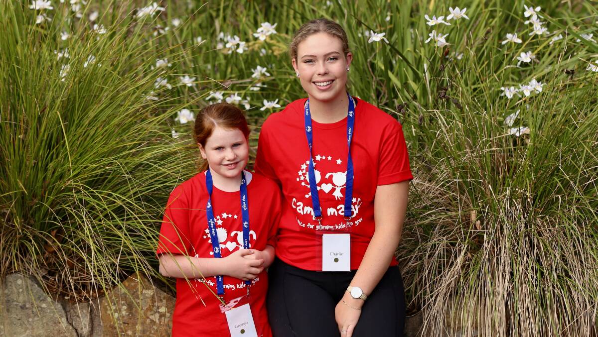 Mentoring: Charlie Kinder (right) has become a mentor at Feel The Magic's Camp Magic. Picture: Supplied