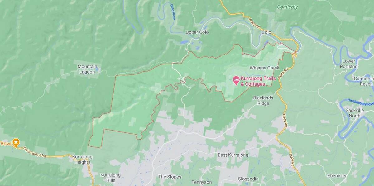 NPWS has released a draft management plan for horse-riding trails in the Wollemi National Park adjacent to Wheeny Creek and Mountain Lagoon. Picture: Google Maps