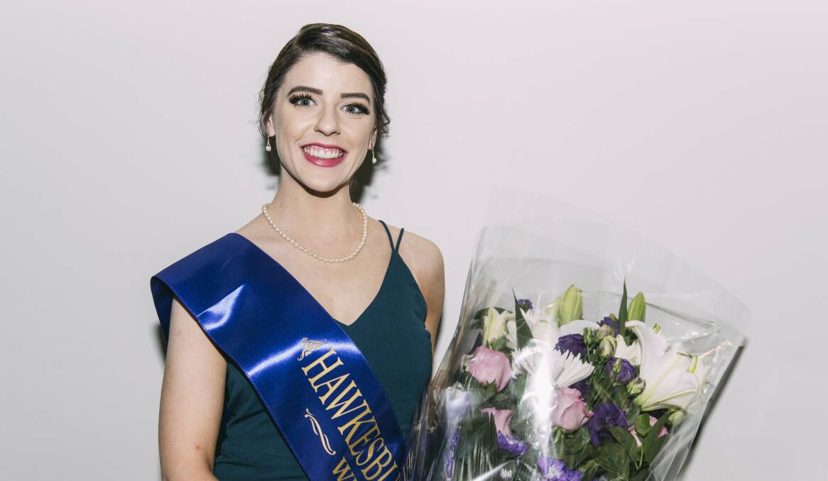 Show ambassador: Evonne Lester accepting her position as 2019 Hawkesbury Showgirl at a function at Windsor RSL. Picture: Supplied