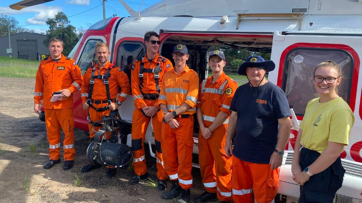 NSW SES Hawkesbury Unit flies-in supplies to the Macdonald Valley and Colo River areas. Picture: NSW SES Hawkesbury Unit/Facebook