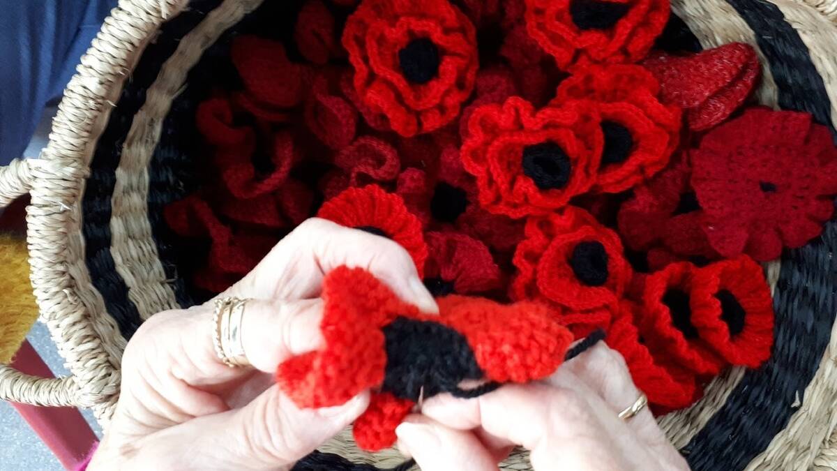 MANY HANDS: The poppy project has involved the work of many volunteers. Picture: Supplied