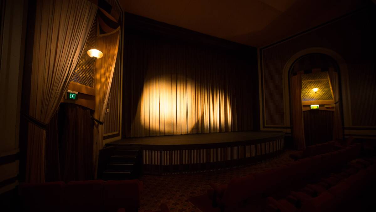 CONVERSION: A sound barrier has been erected behind the screen in the downstairs cinema, stopping patrons from entering the old backstage area. Picture: Geoff Jones