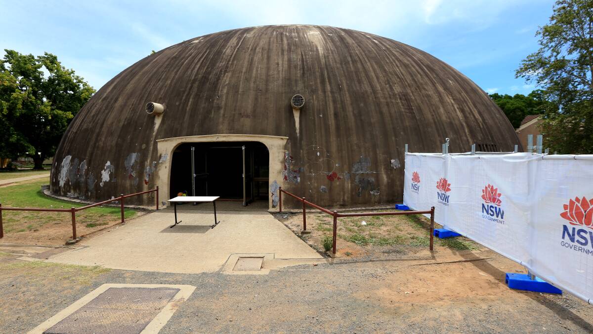 UNDERWAY: Richmond High School's historic MAC building or 'Bini Dome' (pictured) will be demolished once a new multipurpose gymnasium is complete. Picture: Geoff Jones