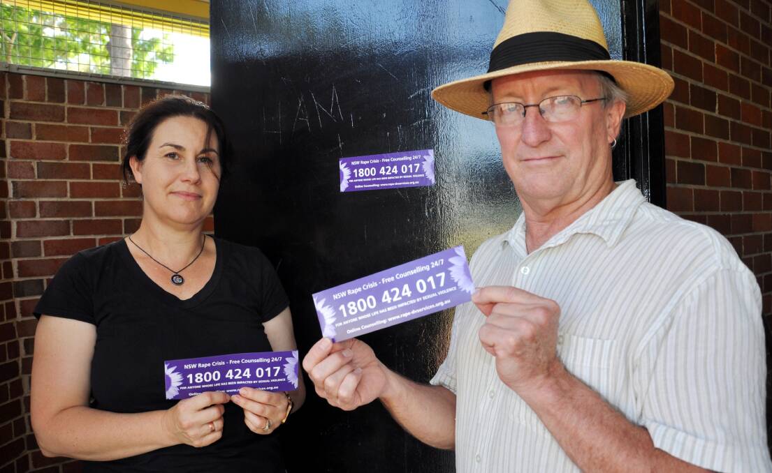 Support: Hawkesbury Councillors Danielle Wheeler and Peter Reynolds, supporters of the Dunny Door campaign. Picture: Hawkesbury City Council