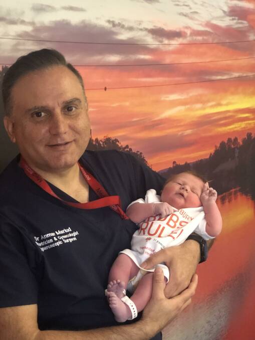 Born local: All babies born at the ward get to take home a cute little keepsake t-shirt printed with the words 'Hawkesbury bubs rule!'. Picture: Supplied