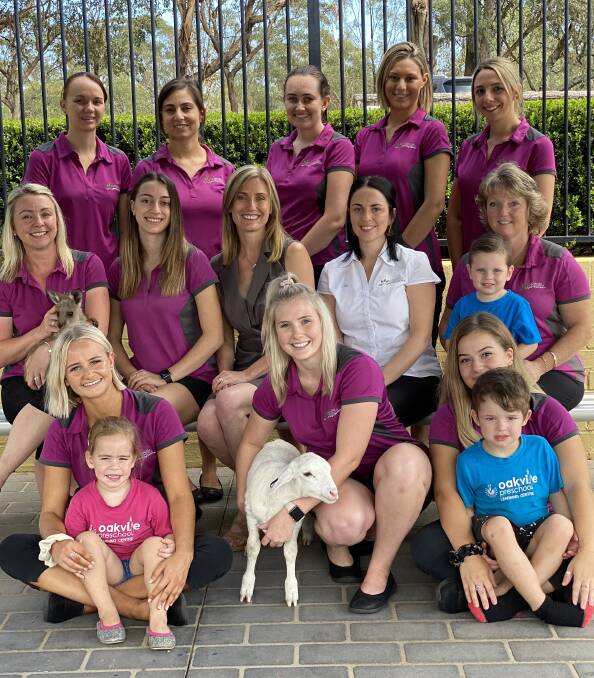 The Oakville Preschool Early Learning Centre team have become finalists for the Business of the Decade small business award. Picture: Supplied