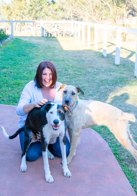 LOVING FAMILY: Cattai's Joanne Jennings adopted Hazel and Harley from rescue organisations, and wants to shine a light on all the wonderful rescuers out there through the Companion Animal Rescue Awards. Picture: Supplied