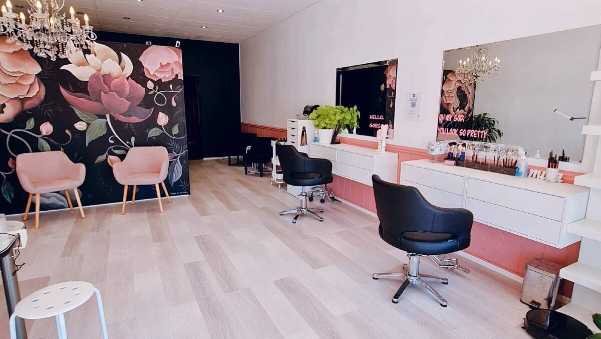 The beautiful Blushington Studio is a place where clients can sit and have a chat while having their service done. Picture: Supplied